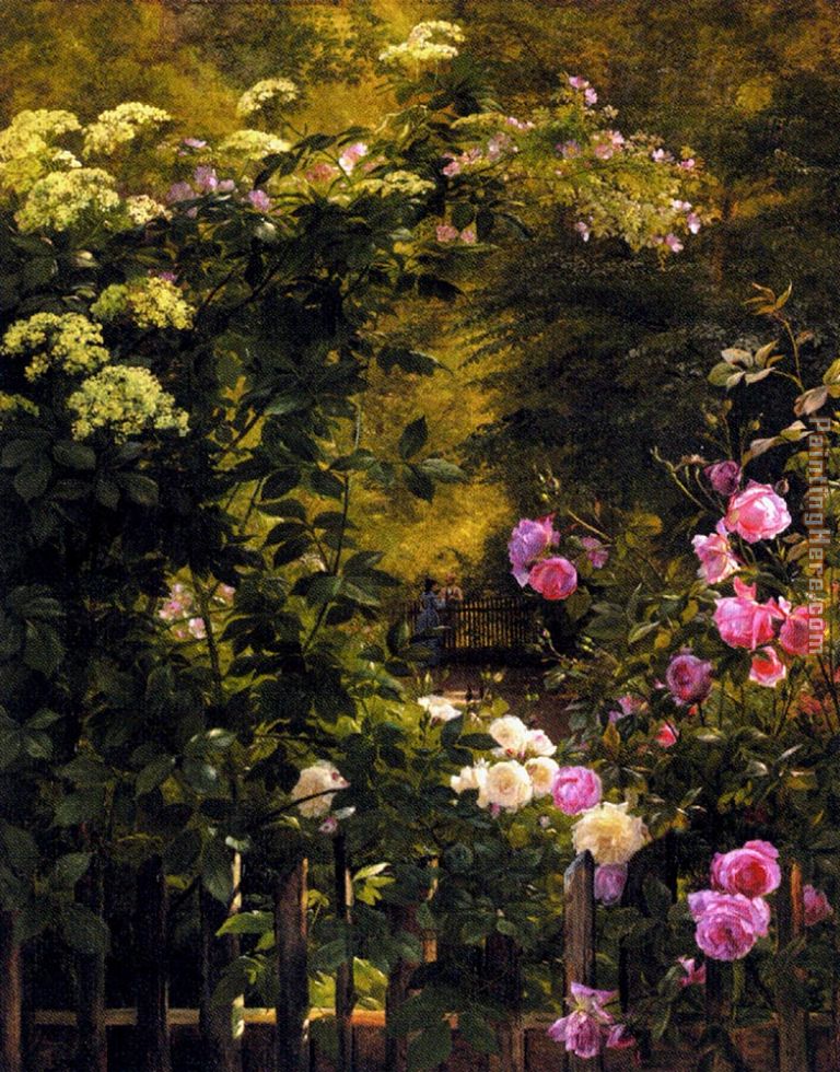 The Rose Garden painting - Carl Fredrik Aagard The Rose Garden art painting